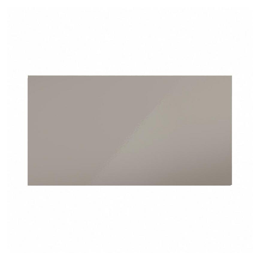 Hockley Mirror Gloss Sand Grey 600mm x 326mm Integrated Microwave Top Box Door Shown Closed from the Front