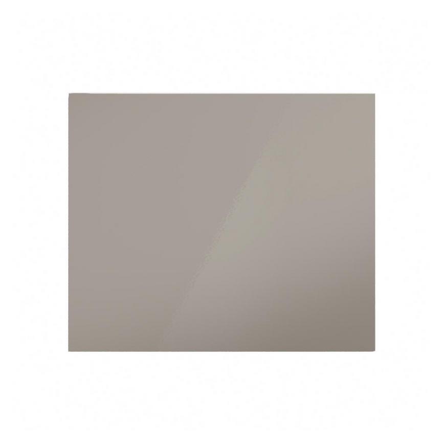 Hockley Mirror Gloss Sand Grey 600mm x 506mm Tall Microwave Top Box Door Shown Closed from the Front