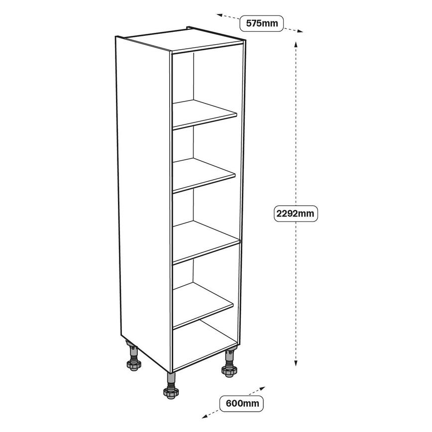 600 Tall Larder Cabinet Line Drawing