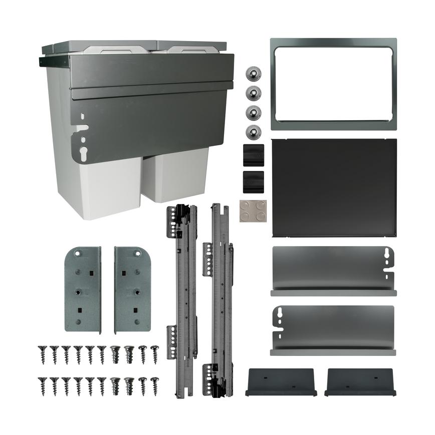 46L Integrated recycling bin