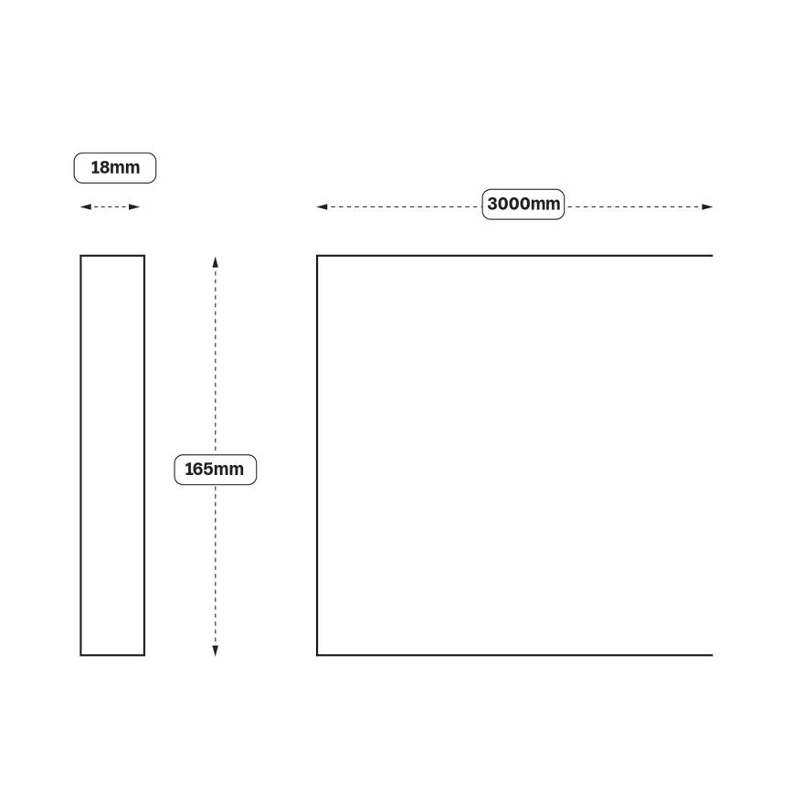 Continuous Plinth 18mm 3m Length