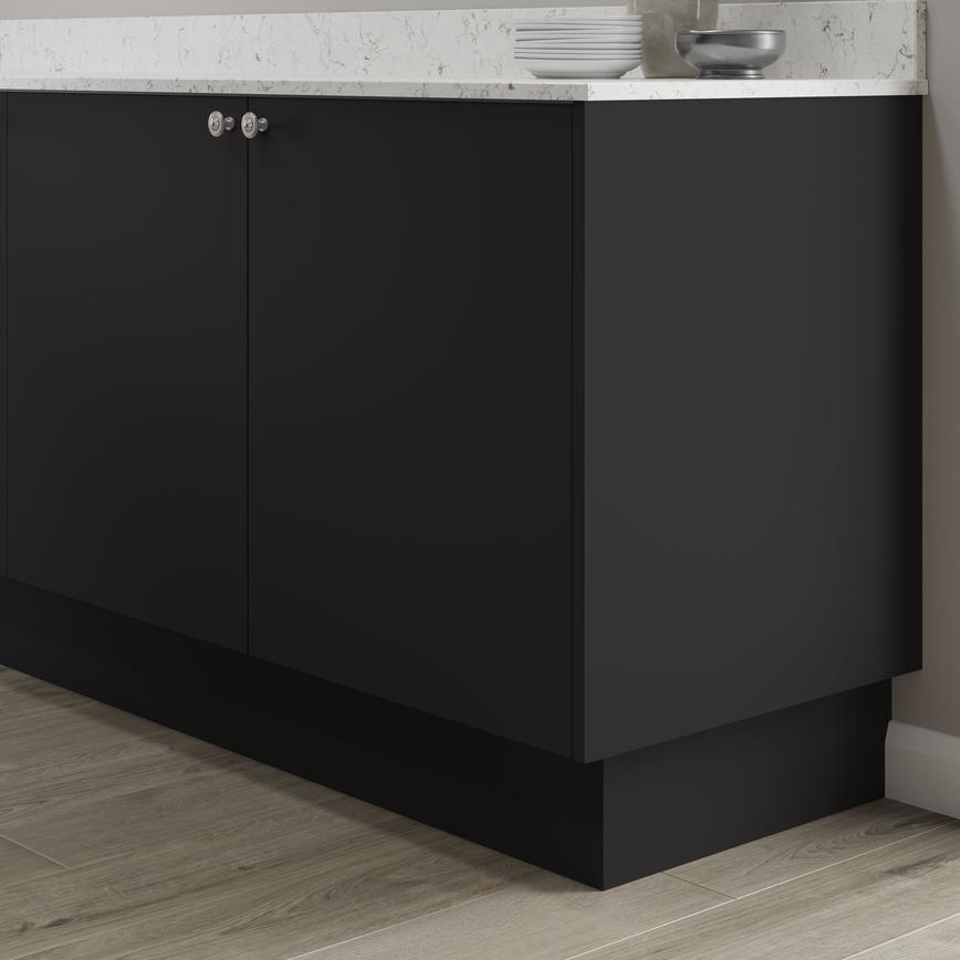 Super Matt Black Continuous Plinth 3m