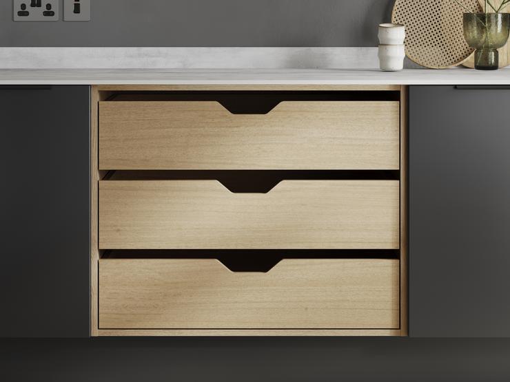 900 Width Drawer Natural Oak