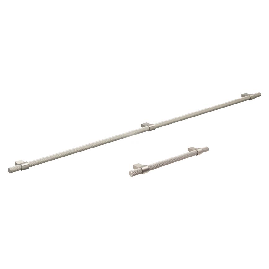 Brushed Nickel Knurled T Bar Handle