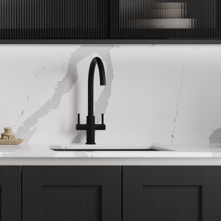 Chilcomb Black Handleless Sink And Tap
