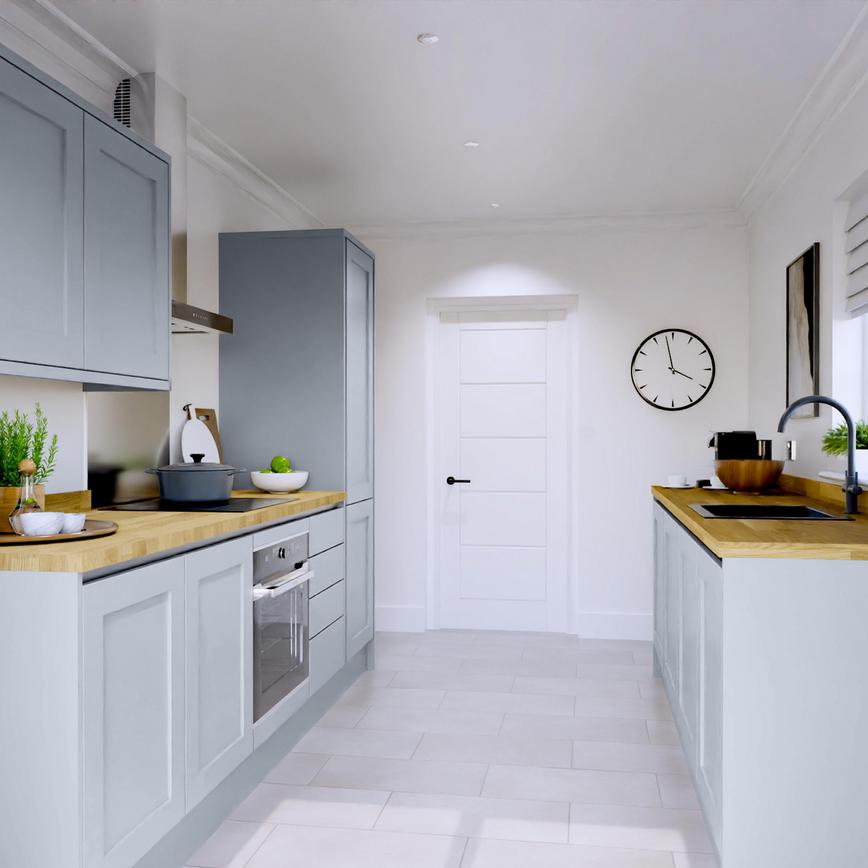 Chilcomb Mist Handleless EKES Set Shot Galley