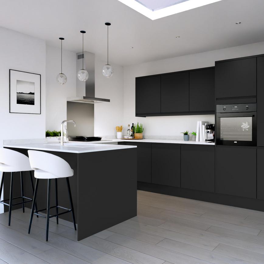 Clerkenwell Super Matt Charcoal EKES Peninsula Main Set Shot