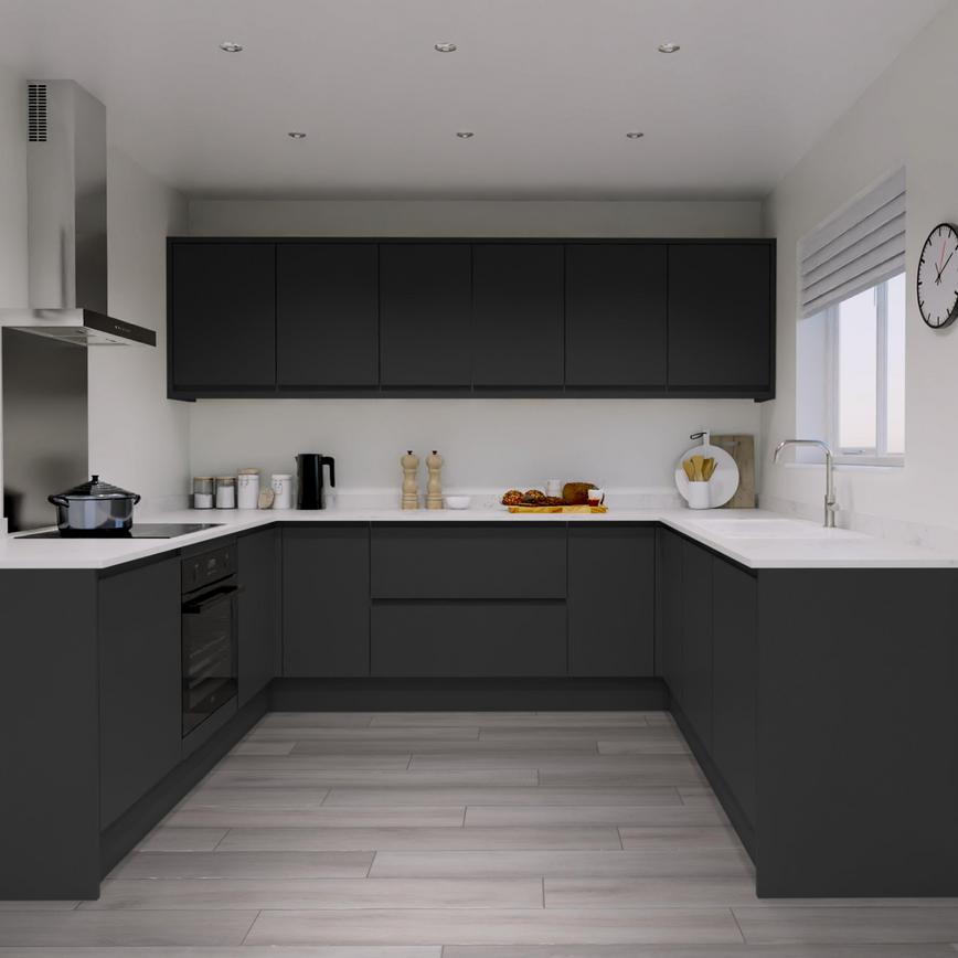 Clerkenwell Super Matt Charcoal EKES U Shaped Main Set Shot