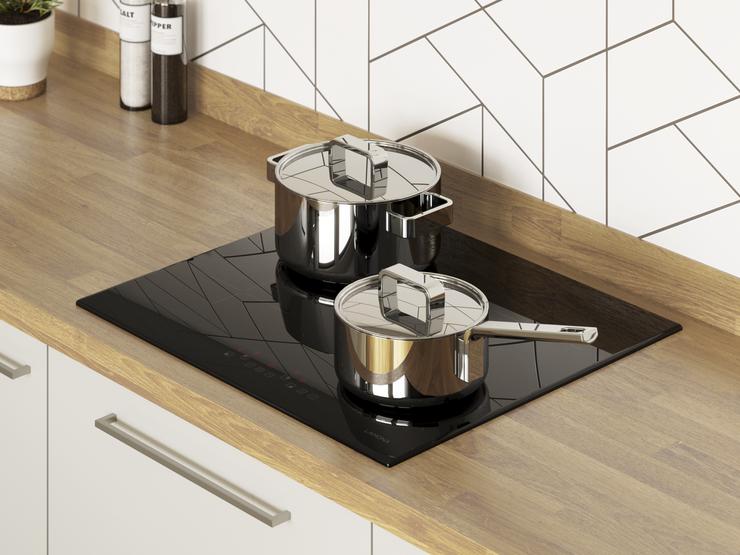 Hockley Mirror Gloss Dove Grey - Hob cameo