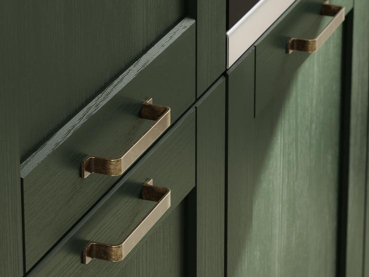 Fairford Dark Green Handles Detail