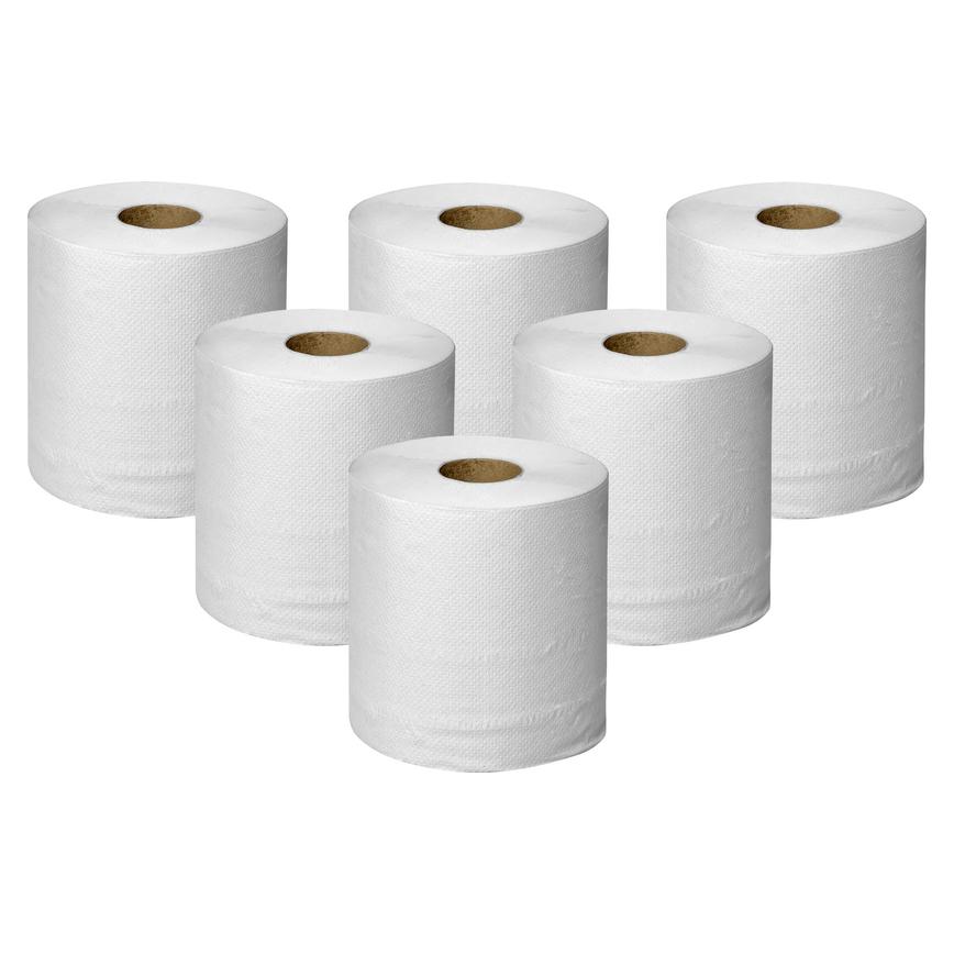 Rooster Multibuy White Paper Roll 6 Pack